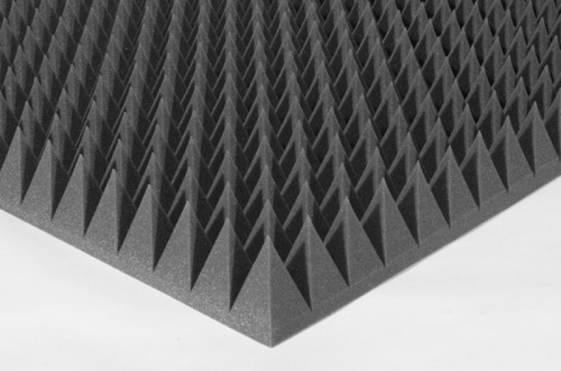 Акустический поролон Ecosound пирамида 90мм 1мх1м Цвет черный графит