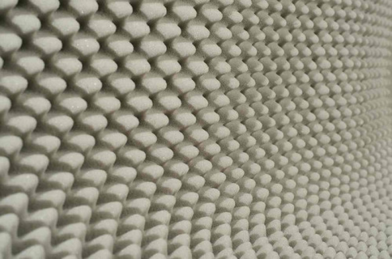 Pianka akustyczna fala 1m x 1m x 50mm jasnoszara