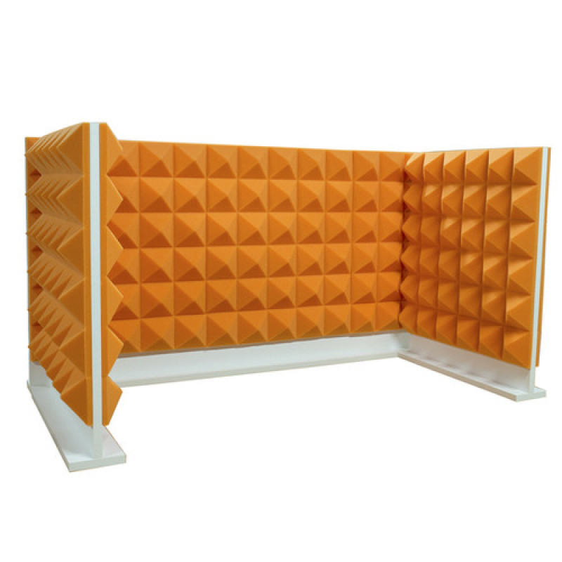 Ecosound Pyramid Orange U-TYPE acoustic desk screen orange