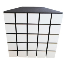 Pułapka basowa Bass trap TETRAS WOOD WHITE 500x500x180 mm kolor biały