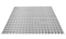 Acoustic foam Ecosound pyramid 20mm 1m x 1m Colour grey