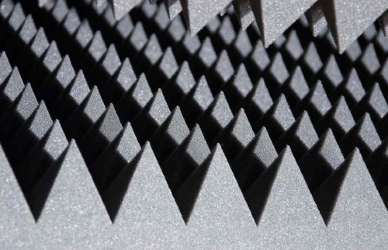Acoustic foam Ecosound pyramid 70mm 2m x 1m Colour black graphite