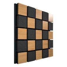 Акустическая панель Ecosound Tetras Acoustic Wood Cream 50x50см 53мм светлый дуб