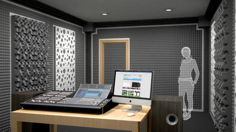 Acoustic foam Ecosound pyramid 15mm 1m x 1m Colour black graphite