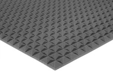 Acoustic foam Ecosound pyramid 15mm 2m x 1m Colour black graphite