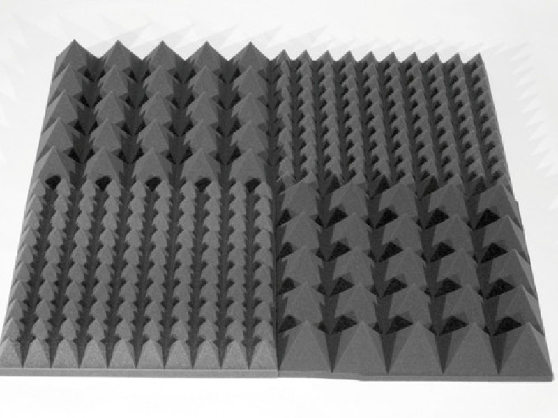 Acoustic foam Ecosound pyramid 15mm 2m x 1m Colour black graphite
