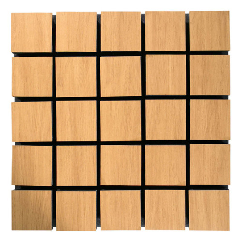 Акустическая панель Ecosound Tetras Wood Cream 50x50см 33мм цвет светлый дуб
