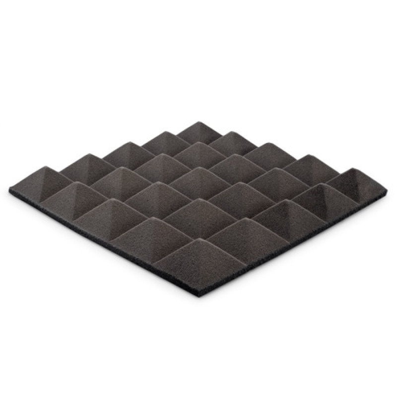 Ecosound Pyramid Velvet Black 250x250x25mm acoustic foam panel