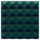 Ecosound Pyramid Velvet Dark green acoustic foam panel 250x250x25mm