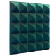 Ecosound Pyramid Velvet Dark green acoustic foam panel 250x250x25mm