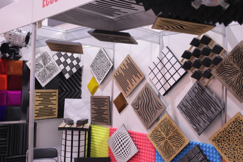 Акустическая панель Ecosound Tetras Wood Ebony&Ivory 50x50см 53мм Черно-белый