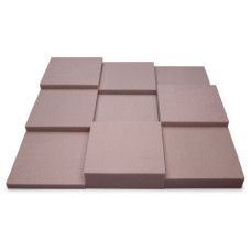 Acoustic foam panel Ecosound Pattern light gray 60mm, 60x60cm grey