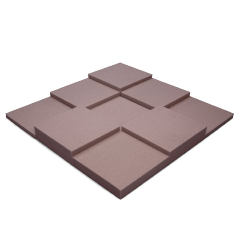 Acoustic foam panel Ecosound Pattern light gray 60mm, 60x60cm grey