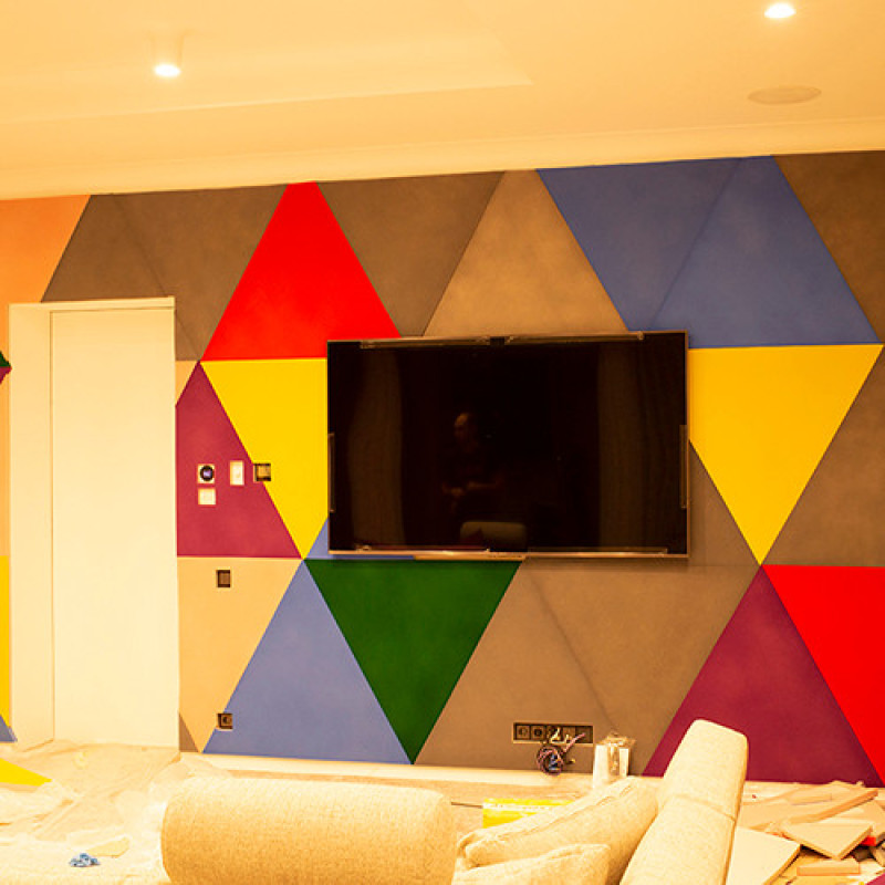 Acoustic panel triangle Ecosound Pistacho 500x500x30mm colour green