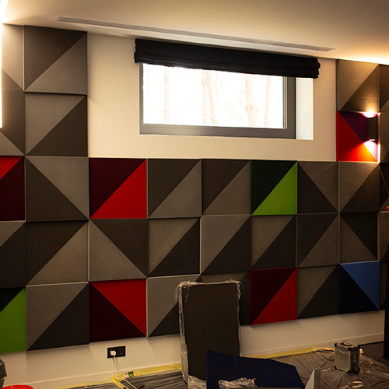 Acoustic panel triangle Ecosound Pistacho 500x500x30mm colour green