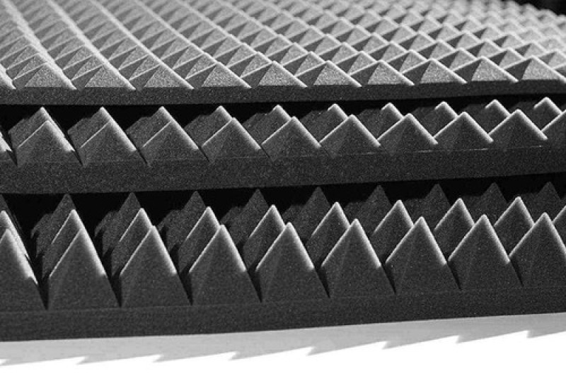 Acoustic foam Ecosound pyramid 50mm 1m x 1m Colour black graphite