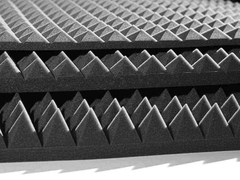 Acoustic foam Ecosound pyramid 10mm 1m x 1m Colour black graphite