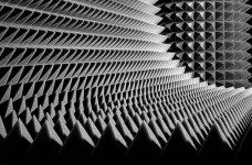 Acoustic foam 70mm, black 1x1m uncut