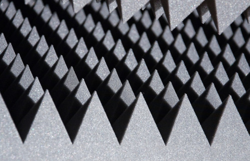 Acoustic foam Ecosound pyramid 70mm 1m x 1m Colour black graphite