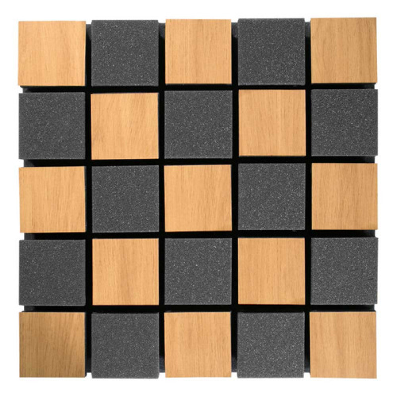 Акустическая панель Ecosound Tetras Acoustic Wood Cream 50x50см 73мм светлый дуб