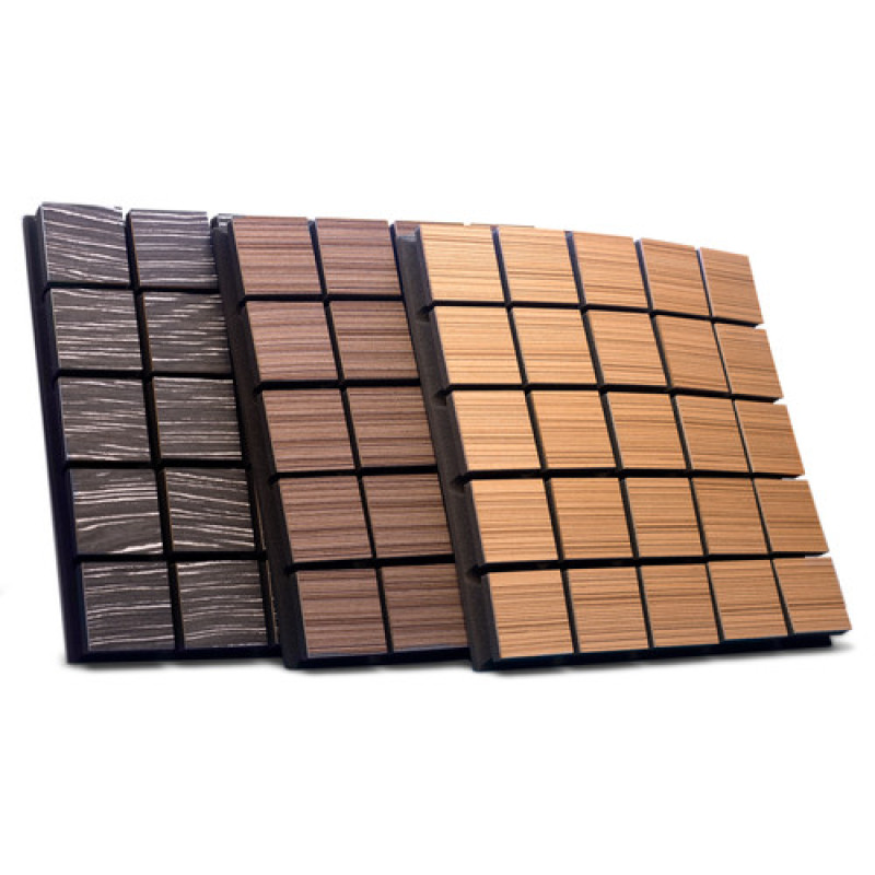 Акустическая панель Ecosound Tetras Wood Ebony&Ivory 50x50см 73мм Черный