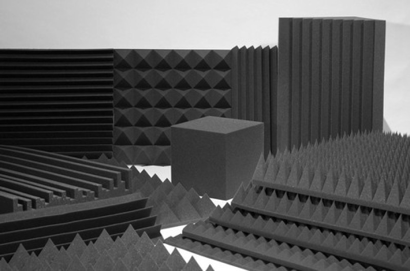 Acoustic foam Ecosound pyramid 120mm 1m x 1m Colour black graphite