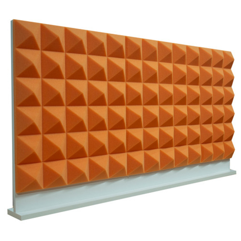 Настольная акустическая ширма для столов Ecosound Pyramid Orange 1200х600 мм